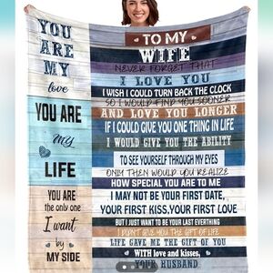 "To My wife" blanket